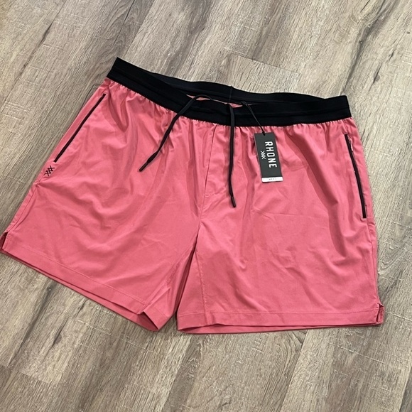 NWT Rhone XXL 7” Mako Unlined Tech Short Anti-Odor Salmon Athletic Shorts - Picture 4 of 8
